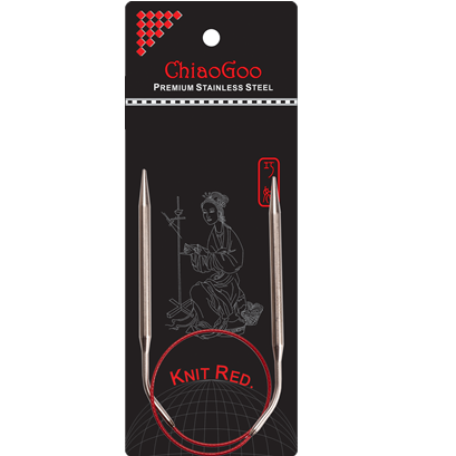 Круговые металлические спицы ChiaoGoo Knit Red, 40 см, 2-8 мм — фото в интернет-магазине Моточки Клубочки
