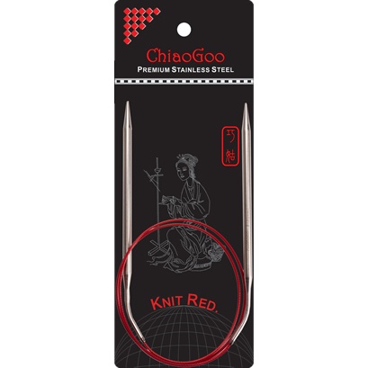 Круговые металлические спицы ChiaoGoo Knit Red, 80 см, 2-8 мм — фото в интернет-магазине Моточки Клубочки