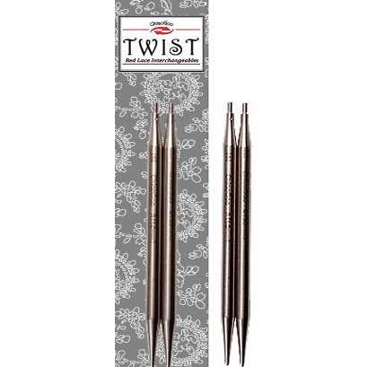 Съемные металлические спицы ChiaoGoo TWIST Lace Tips, 10 см, 1,5-10 мм — фото в интернет-магазине Моточки Клубочки
