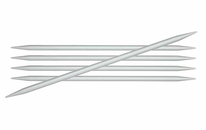 Спицы чулочные KnitPro Basix Aluminum, 20 см  — фото в интернет-магазине Моточки Клубочки